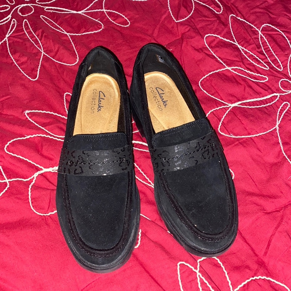 Clark’s collection suede loafers